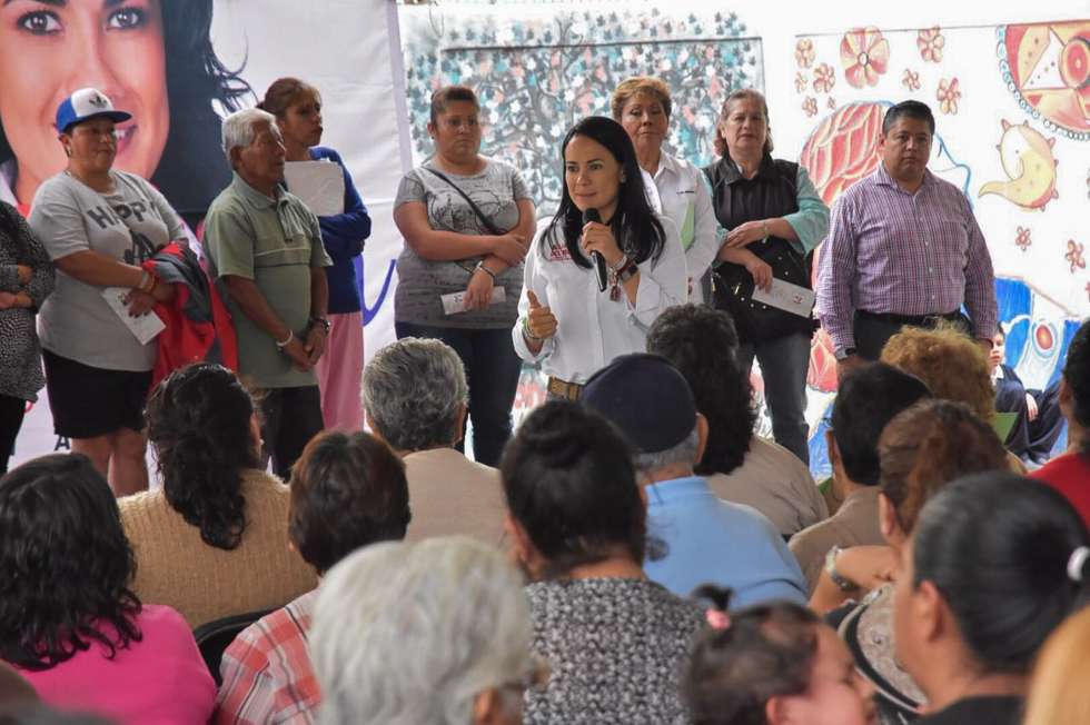 En la comunidad de Santa Cecilia, la candidata al Senado, agradeció a la militancia priistas 
