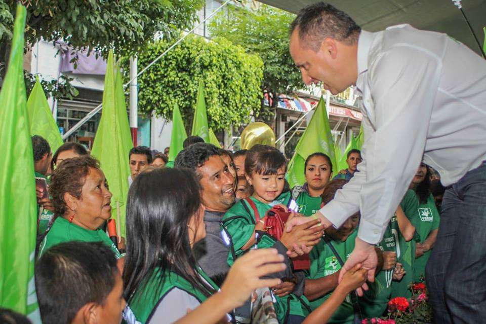 Jesús Cuanalo  candidatura de Texcoco por el verde con su gente