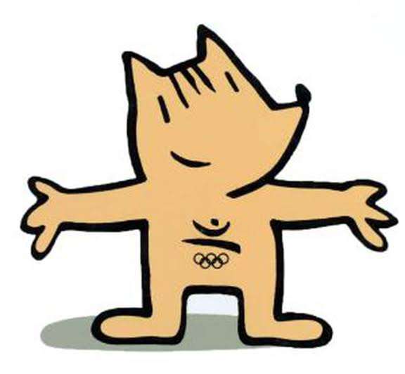 Cobi, la mascota, diseñada por Javier Mariscal.