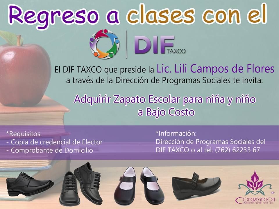 DIF Taxco promueve el programa de calzado a bajo costo para el próximo regreso a clases
