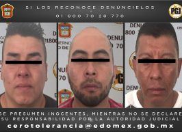 Ministeriales de la PGJEM rescatan a víctima de secuestro en Chalco y detienen a tres