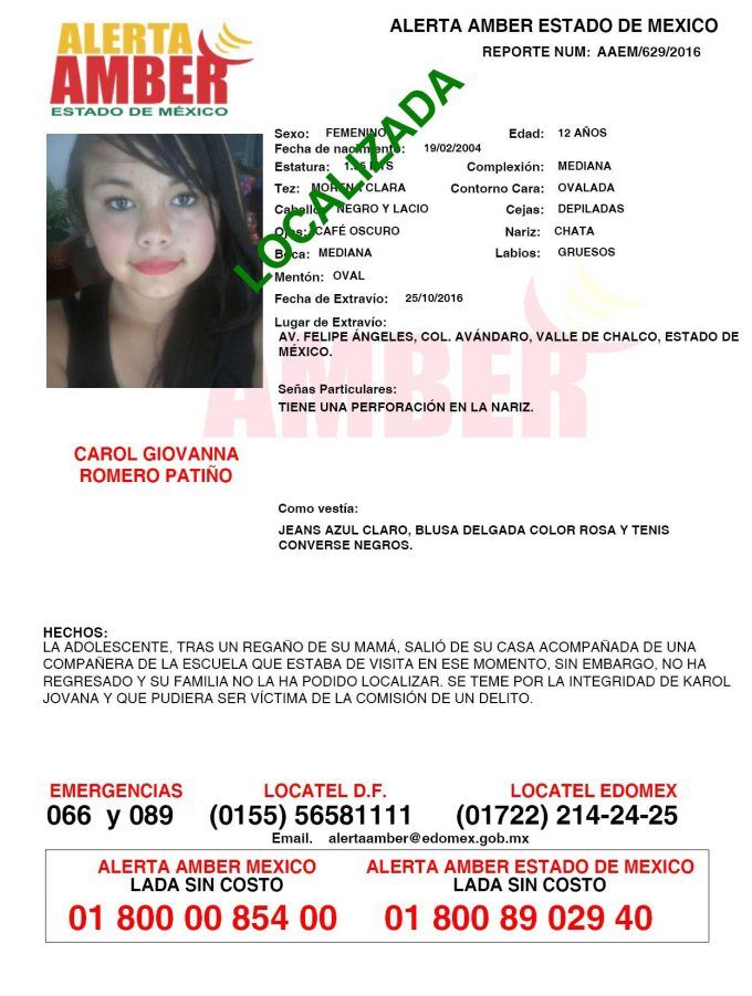 Localizan a adolescente reportada como desaparecida en Valle de Chalco 