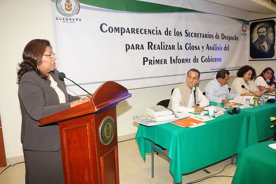 La titular de Cultura de Guerrero,  Alicia Margarita Sierra Navarro, compareció ante diputados 