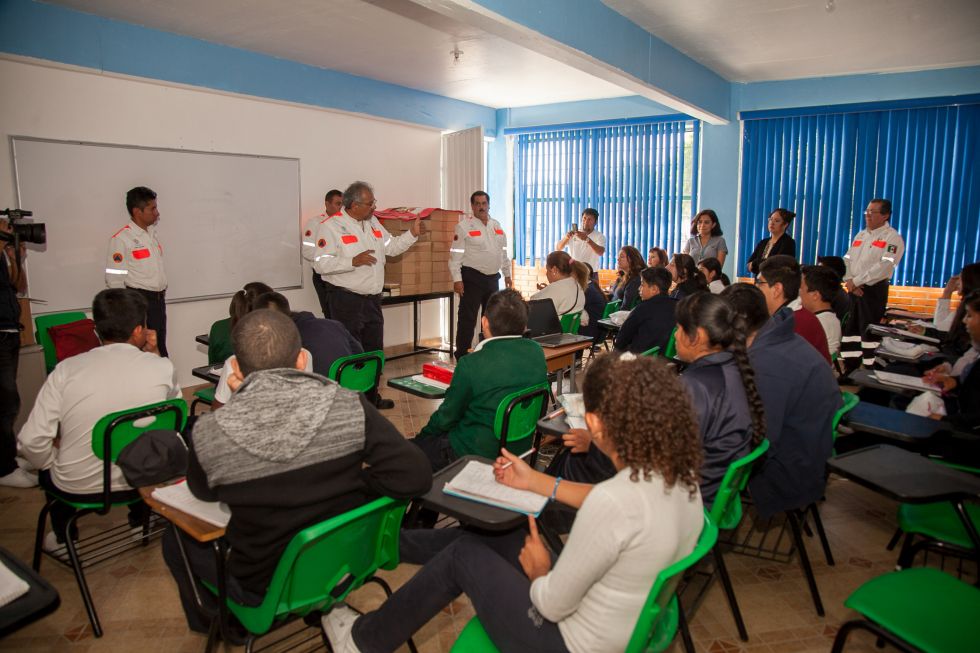 Previene gobierno de Ecatepec riesgos físicos en 46 mil estudiantes através de cursos de protección civil