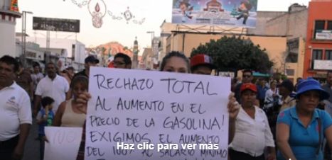 Siguen las marchas contra "gasolinazo" en Nayarit