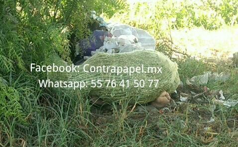 Hallan mujer sin vida cubierta con bolsas de basura en terrenos de Cuautlalpan, Texcoco 
