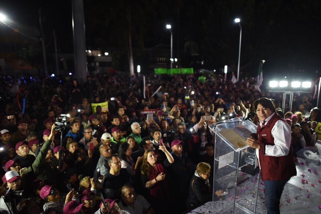 Delfina Gómez inició campaña en busca de la gubernatura del EDOMEX en texcoco 