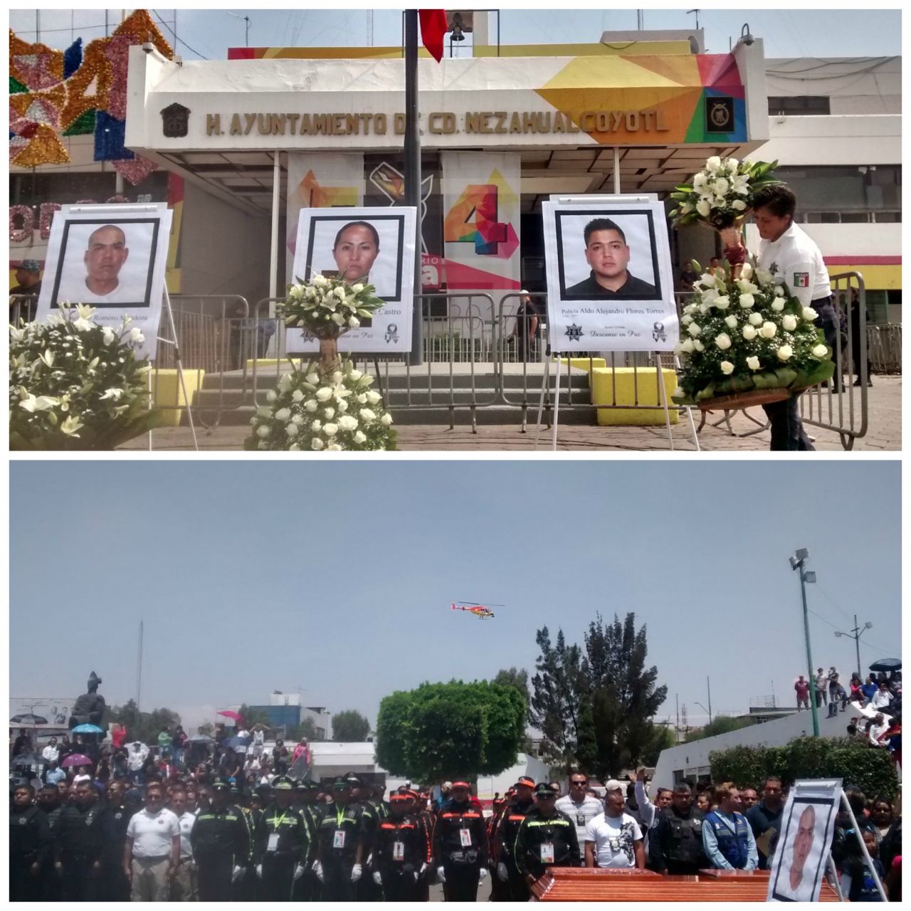 Rinde gobierno de Nezahualcóyotl homenaje  póstumo  a oficiales caídos en el cumplimiento de su deber  