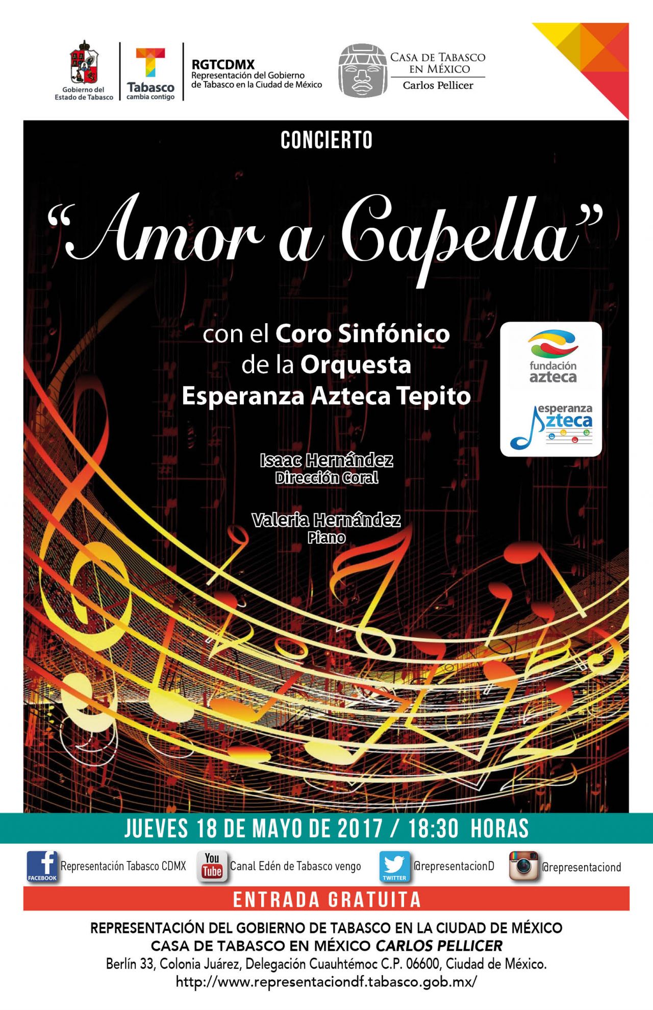 Amor a Capella, concierto sinfónico por ubicar