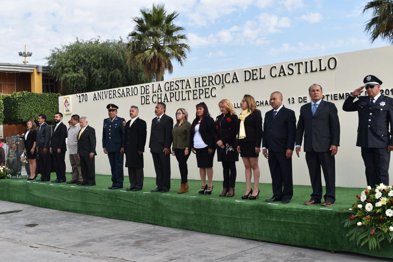 Valle de chalco  Rinde honores 170 aniversario de la Gesta Heroica del Castillo de Chapultepec
