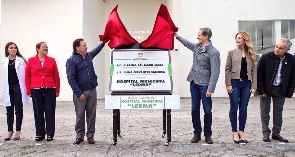 INAUGURA ALFREDO DEL MAZO HOSPITAL MUNICIPAL DE LERMA, EN BENEFICIO DE CASI 100 MIL MEXIQUENSES
 
