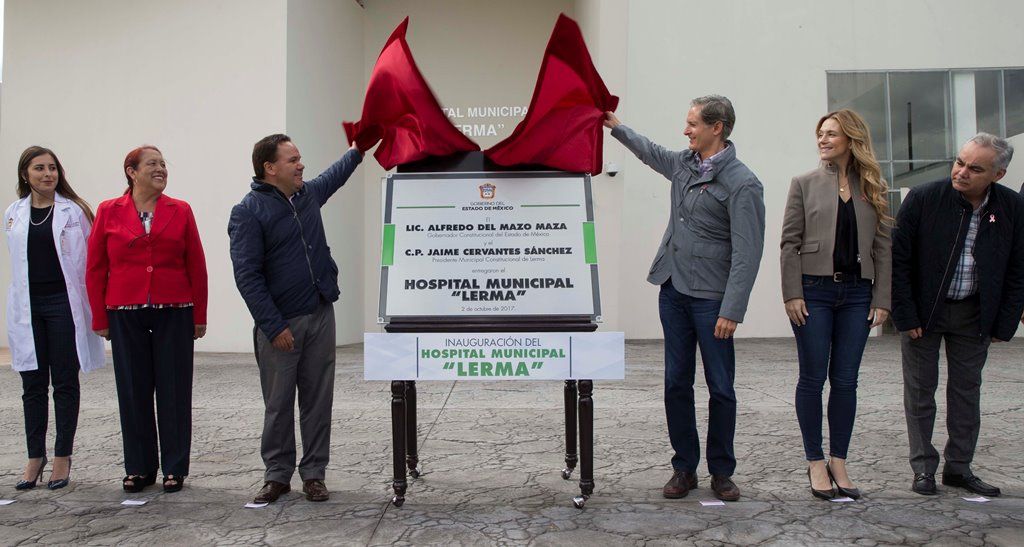  Inaugura hospital municipal en Lerma Alfredo del Mazo
