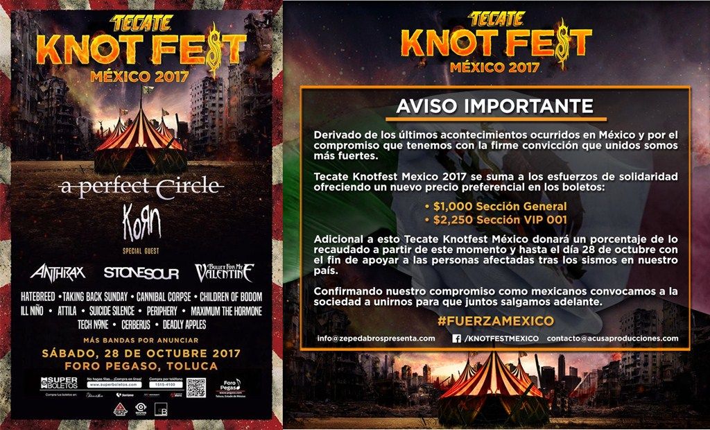 Tecate Knotfest Mexico 2017