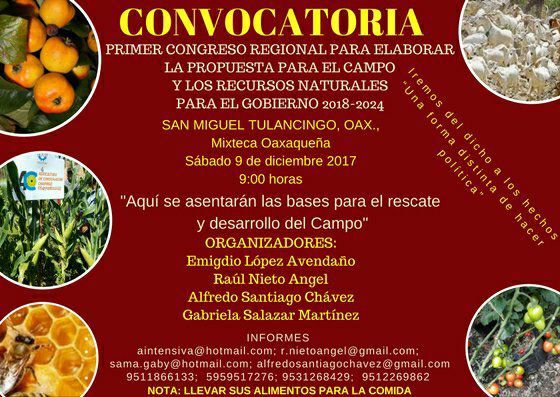 Convocan expertos a reunión regional en Oaxaca para fortalecer el campo