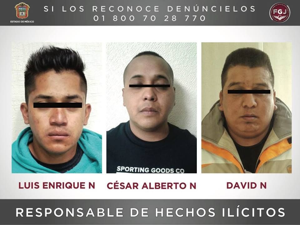 Procesan a tres por robo a transporte público en la Texcoco - Lechería 