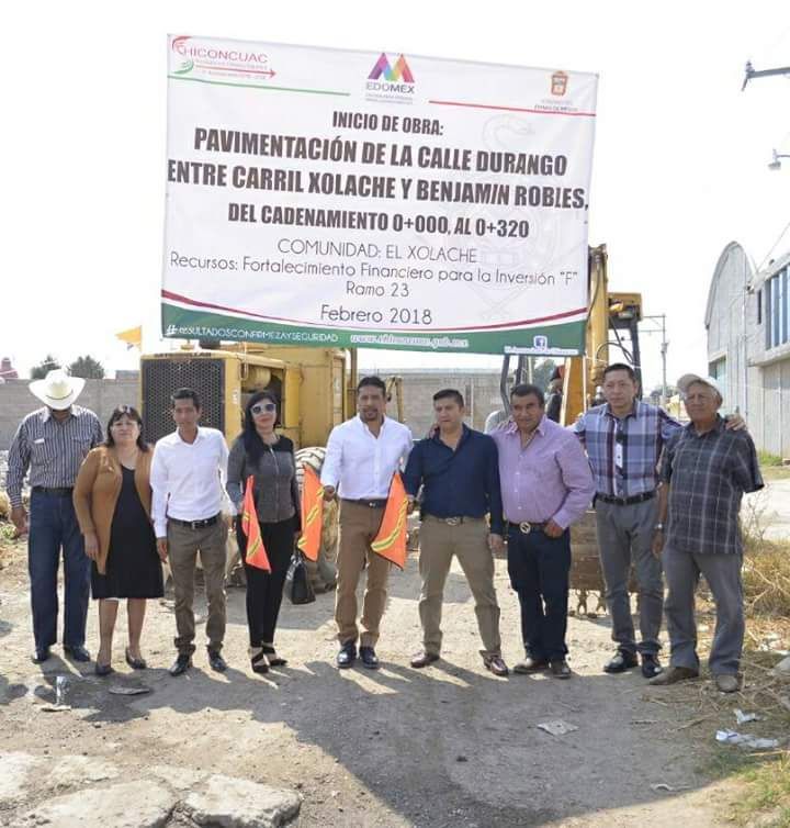 56 obras en el trienio del presidente municipal de Chiconcuac