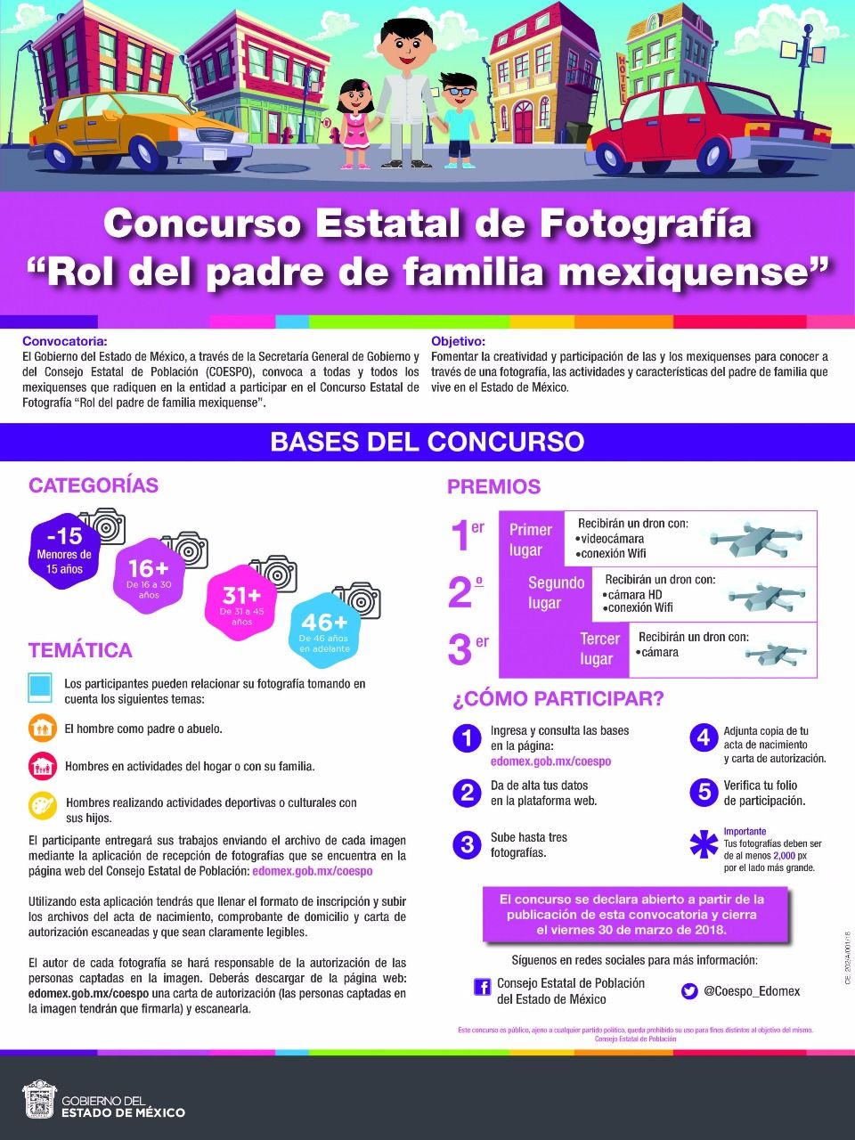 COESPO invita al concurso estatal de fotografía ’rol del padre de familia mexiquense’