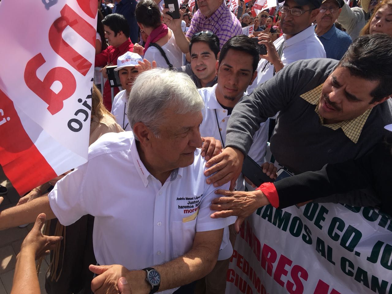 Inicia campaña AMLO en cd Juárez. 
