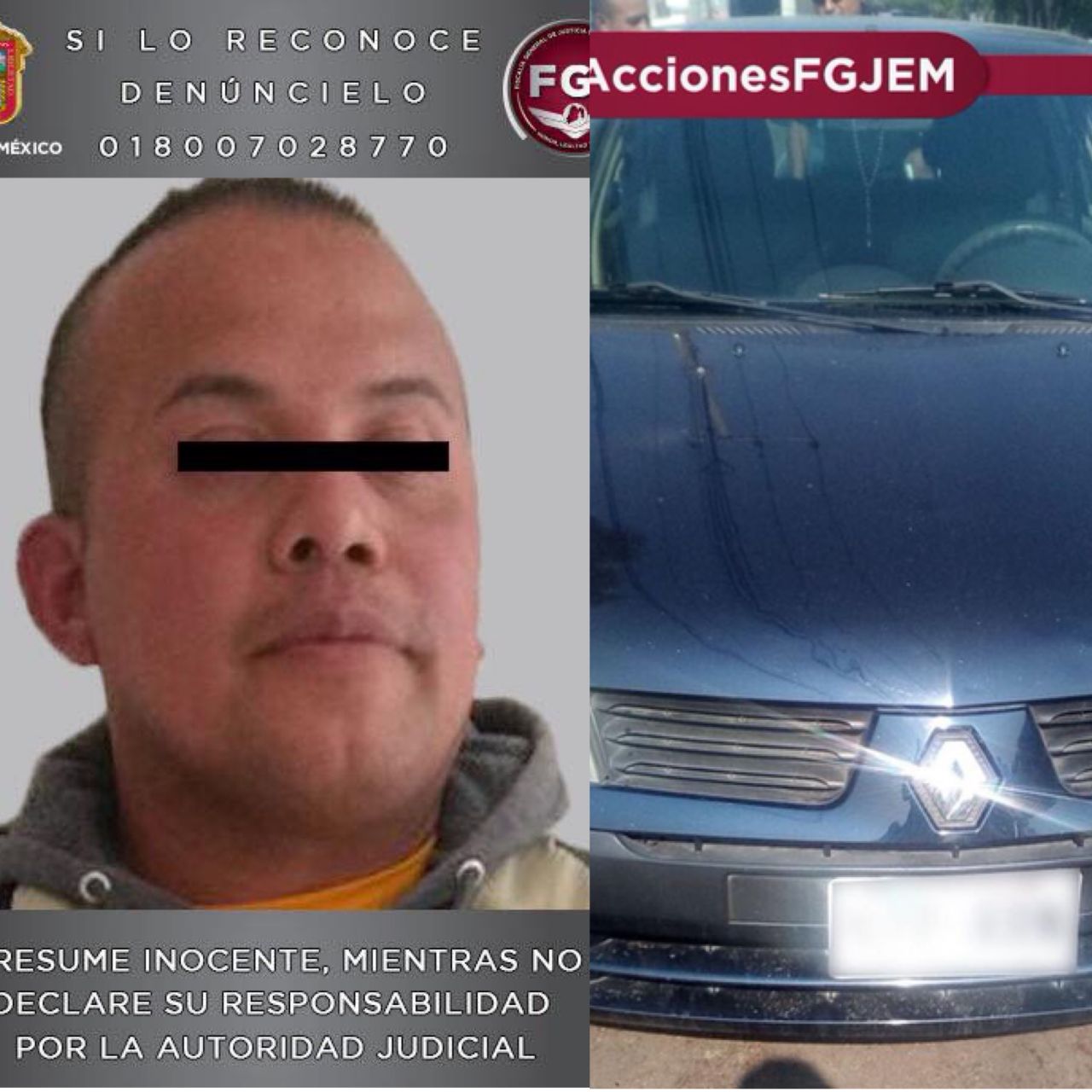Detienen a sujeto con vehículo reportado como robado en la Texcoco- Lechería 