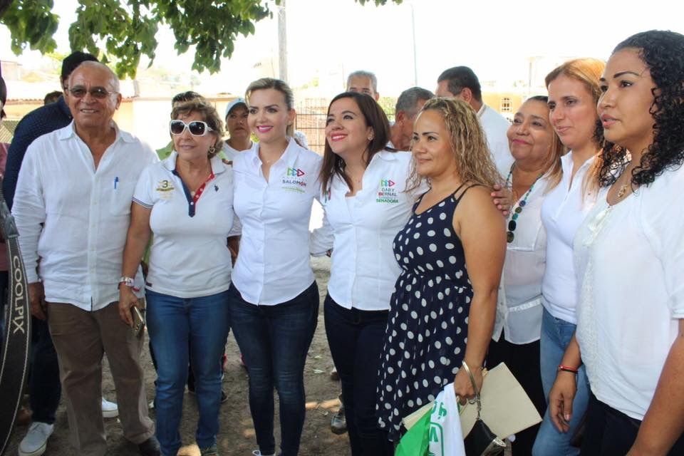 Reciben Ángeles Salomón y Gaby Bernal el apoyo de dirigentes y militantes del Verde en San Jerónimo