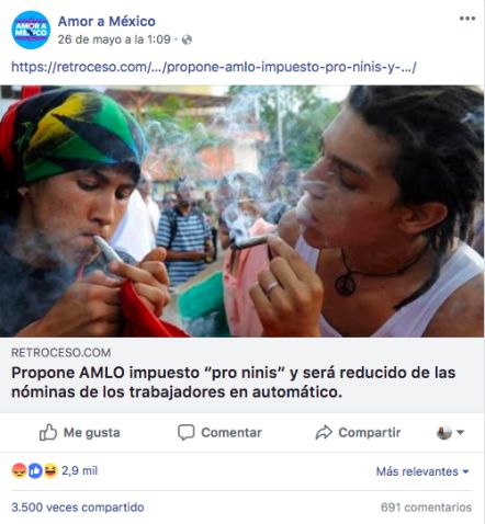 Desesperados, ahora "Amor a México" crea página "Retroceso" para compartir información falsa