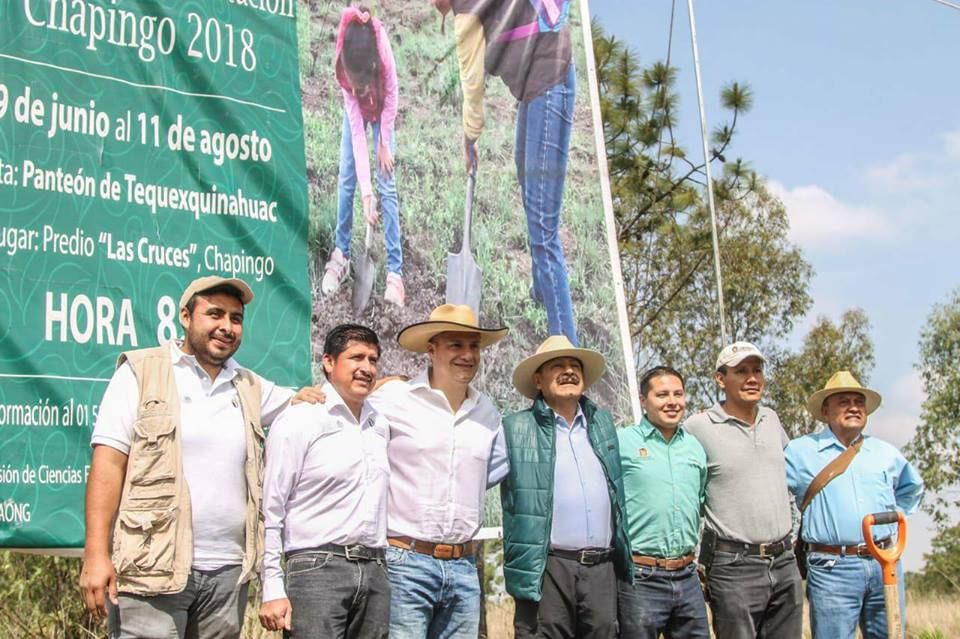 Sembrando vida para el futuro de Texcoco. Jesús Cuanalo inaugura trabajos de reforestación en la zona de la montaña de Texcoco