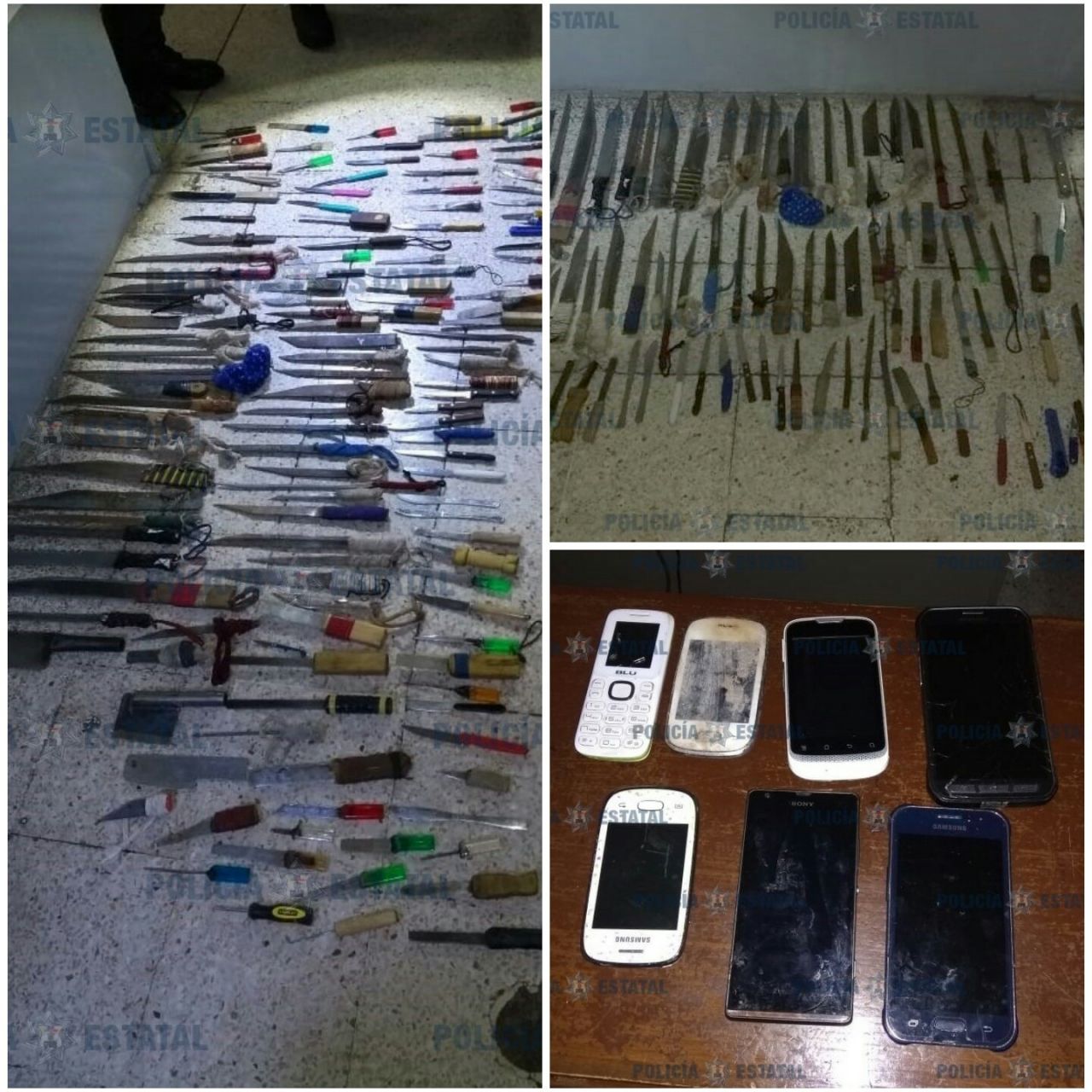  

En revisión la Secretaría de Seguridad asegura en el penal de Santiaguito ;  droga, celulares y objetos punzocortantes 