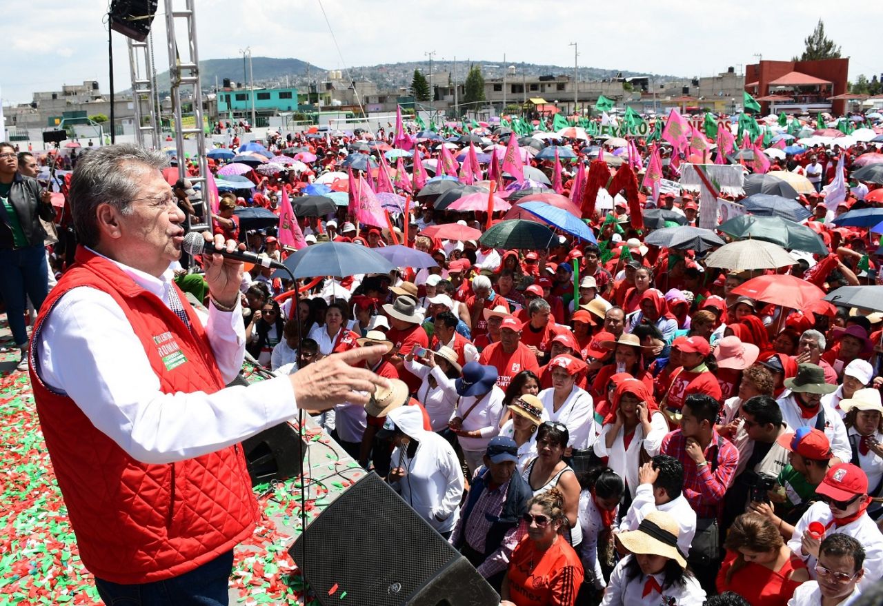 Realiza  Tolentino Román cierre de campaña en dos distritos de Chimalhuacán