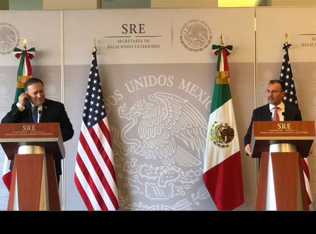 EUA quiere relación comercial recíproca y moderna con México: Pompeo
