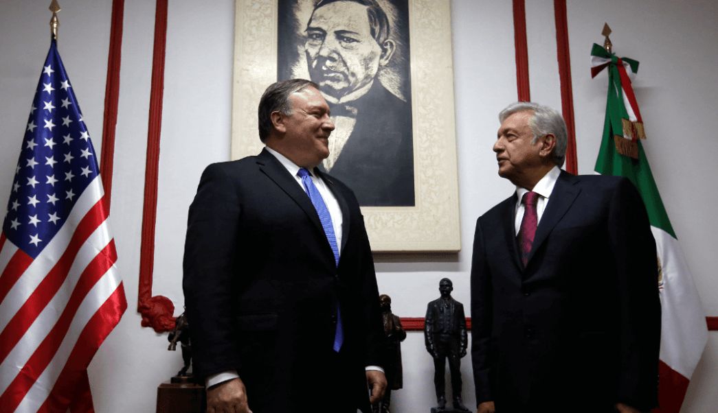 
López Obrador recibe a Mike Pompeo en casa de transición