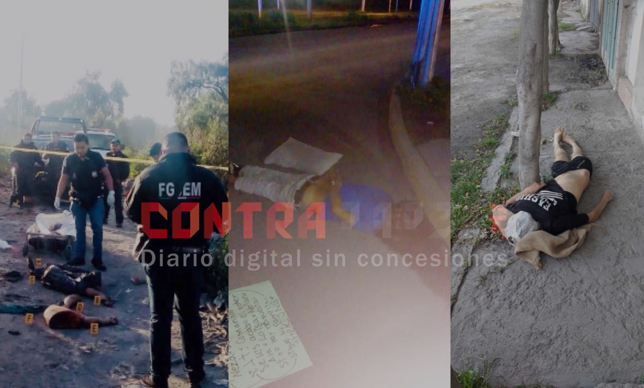 Con un desmembrado y dos  ejecutados amanecen municipios de Ecatepec, Nezahualcóyotl y Chalco 