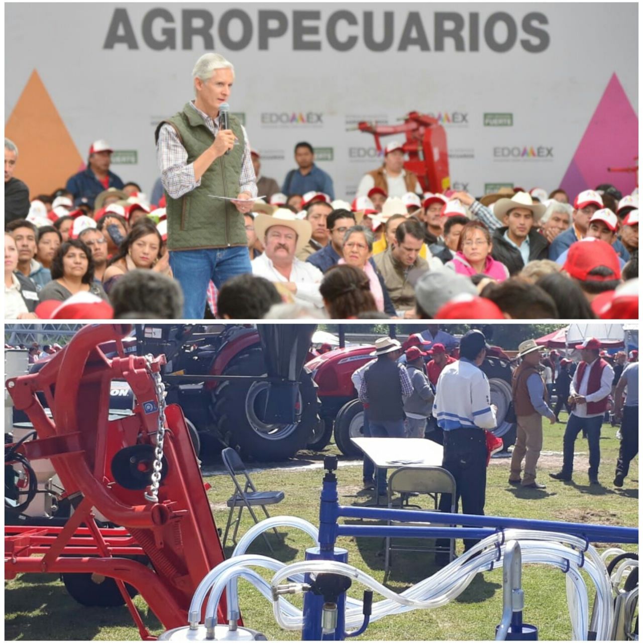 El gobernador Alfredo del Mazo entregó incentivos agropecuarios  a campesinos de 40 municipios