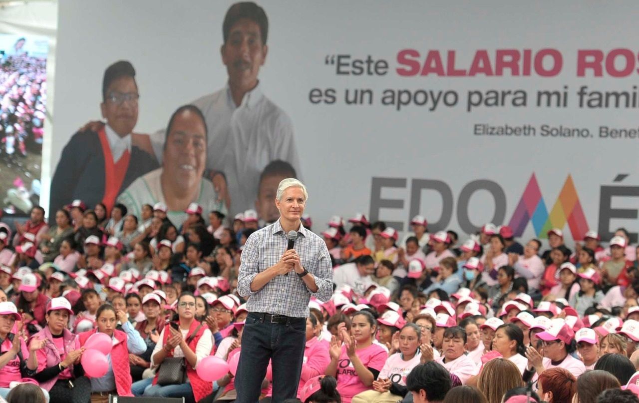 Salario rosa es una muestra de confianza del GEM al trabajo que realizan las amas de casa: Alfredo Del Mazo
