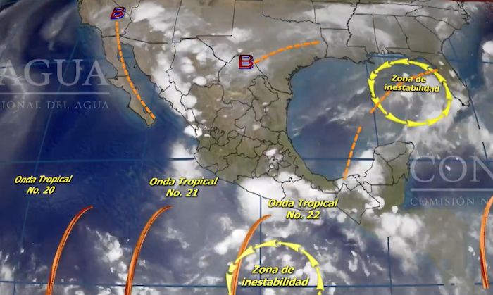 Tormentas con actividad eléctrica en estados del noreste, occidente, oriente y sureste de México 