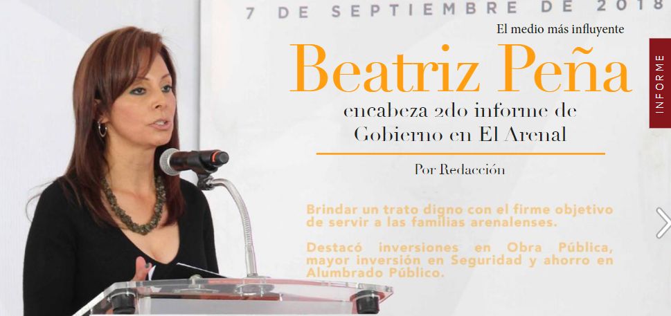 Beatriz Peña encabeza 2do informe de Gobierno en El Arenal