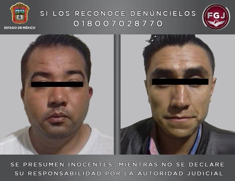 
Detienen a dos presuntos extorsionadores en  Amecameca