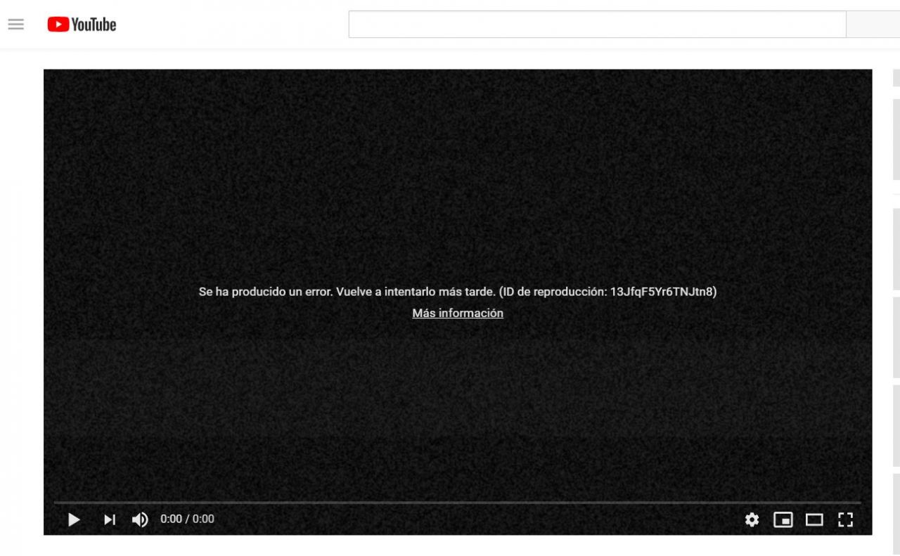 Youtube está temporalmente fuera del aire a nivel global