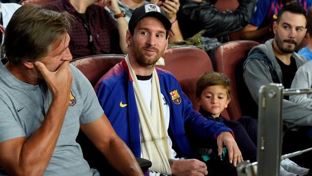 Así luce Lionel Messi después de su lesión de brazo