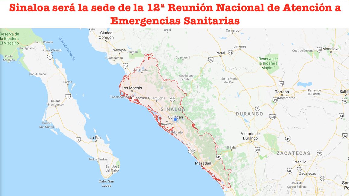 Sinaloa será la sede de la 12ª Reunión Nacional de Atención a Emergencias Sanitarias