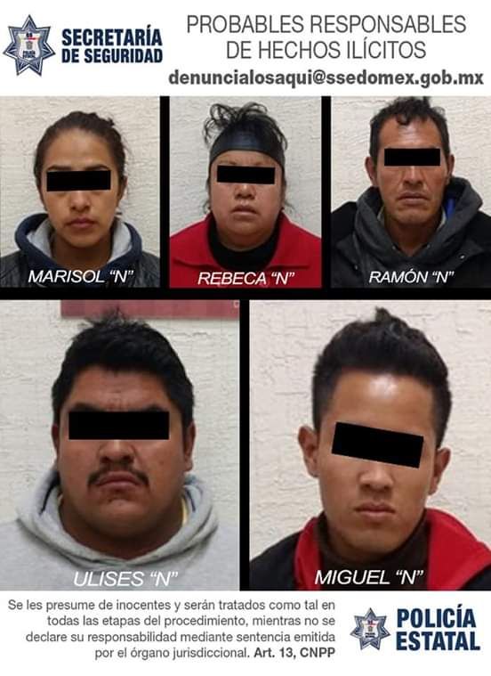 Detienen a presunta banda de extorsionadores en Tecámac
