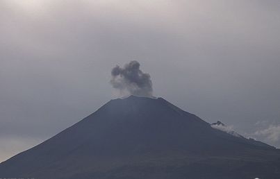 Popocatépetl presenta exhalación con bajo contenido de ceniza