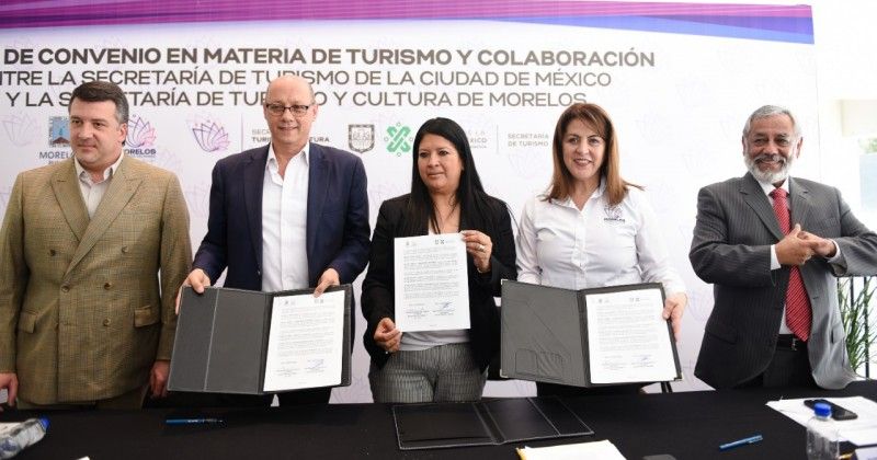 Firman Convenio de colaboración en materia de turismo los gobiernos de Morelos y de la CDMX