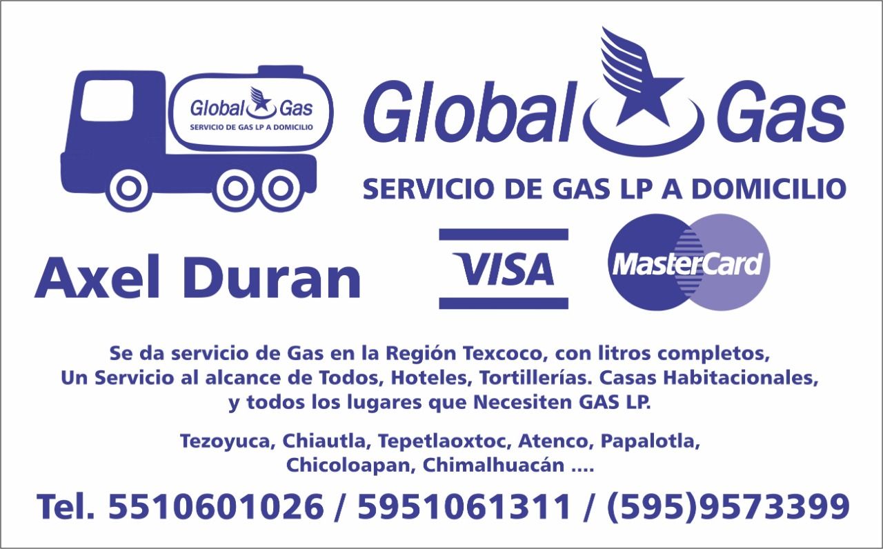 Venta de Gas region Texcoco.