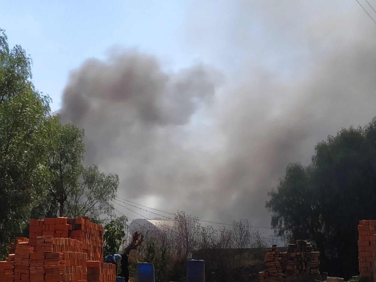 Se registró incendio en San Vicente Chicoloapan