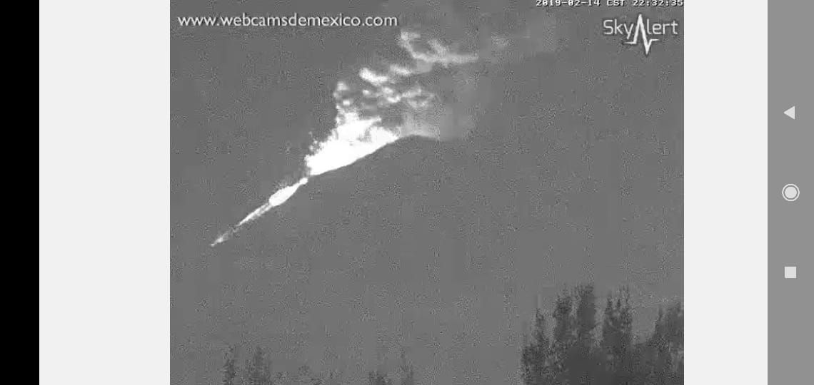 Aumenta actividad volcánica el Popocatépetl