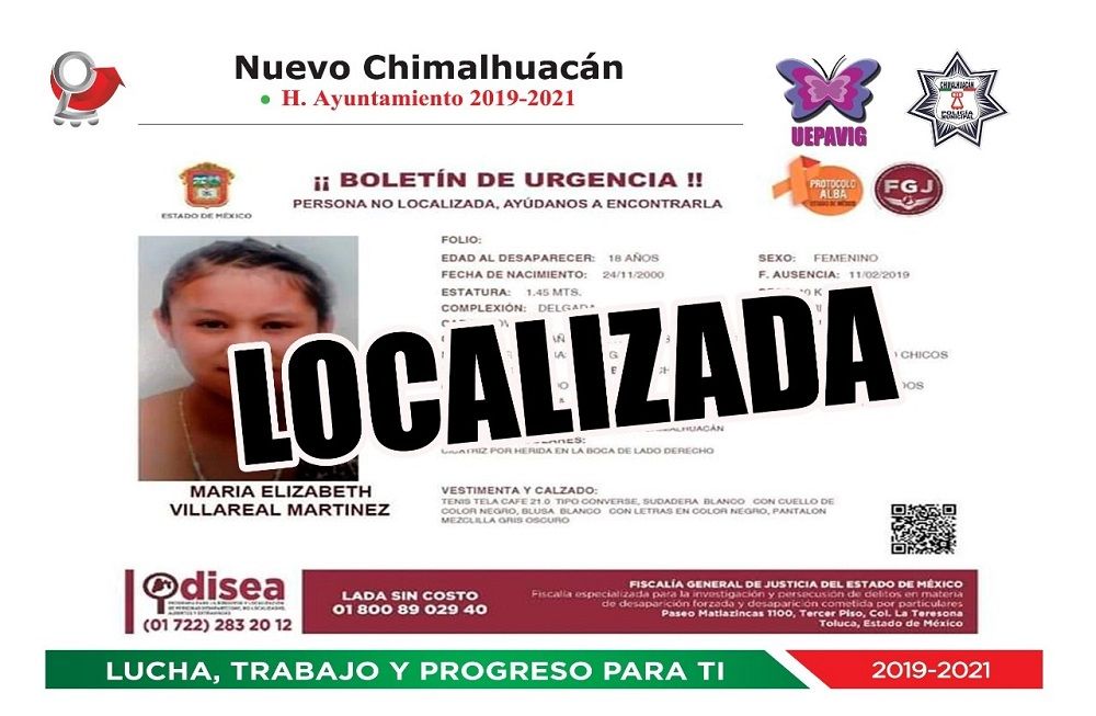 Policía y ciudadanía localizan a joven extraviada en Chimalhuacán