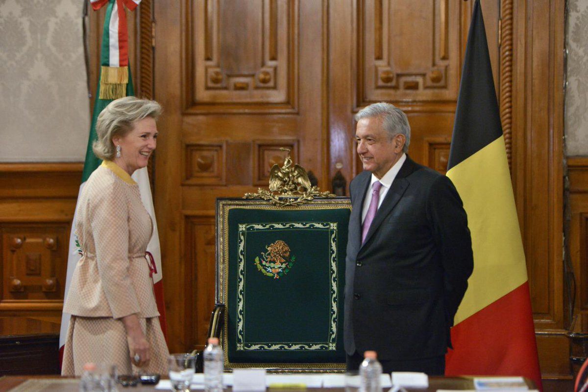 AMLO recibe delegación de la princesa Astrid de Bélgica