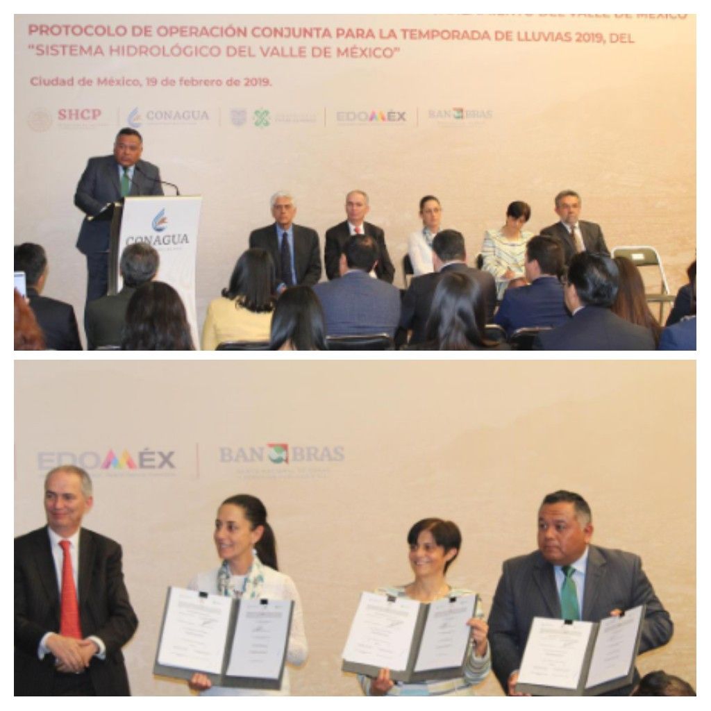 Firman protocolo de operación conjunta EDOMEX Y CDMX para temporada de lluvias 2019.