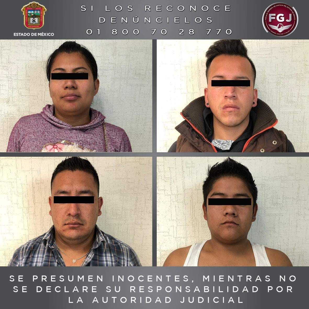 Procesan a cuatro por robo de vehículo con violencia en Texcoco