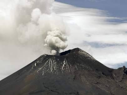 Amarillo fase 2 el volcán Popocatépetl.
